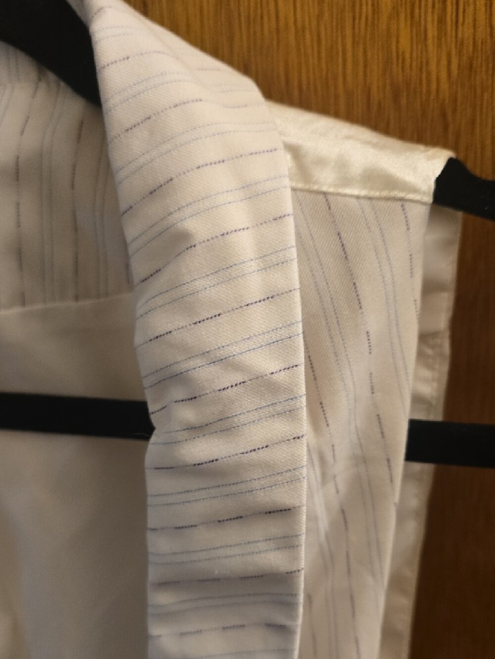 Lux White With Navy Pinstripe Vest - Picture 7 of 8